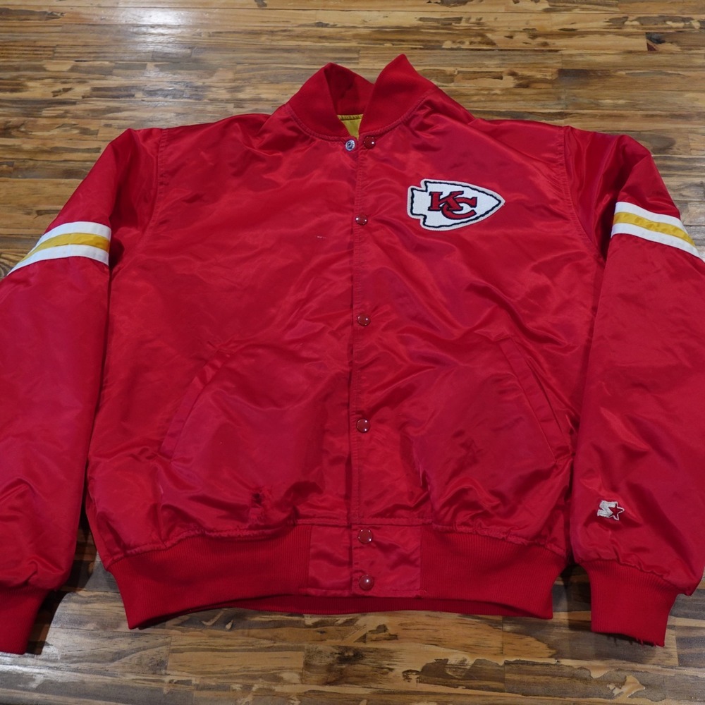 Kansas City Chiefs Starter Pro Line Jacket XL Red Button Up Long Sleeve 90s Flaw